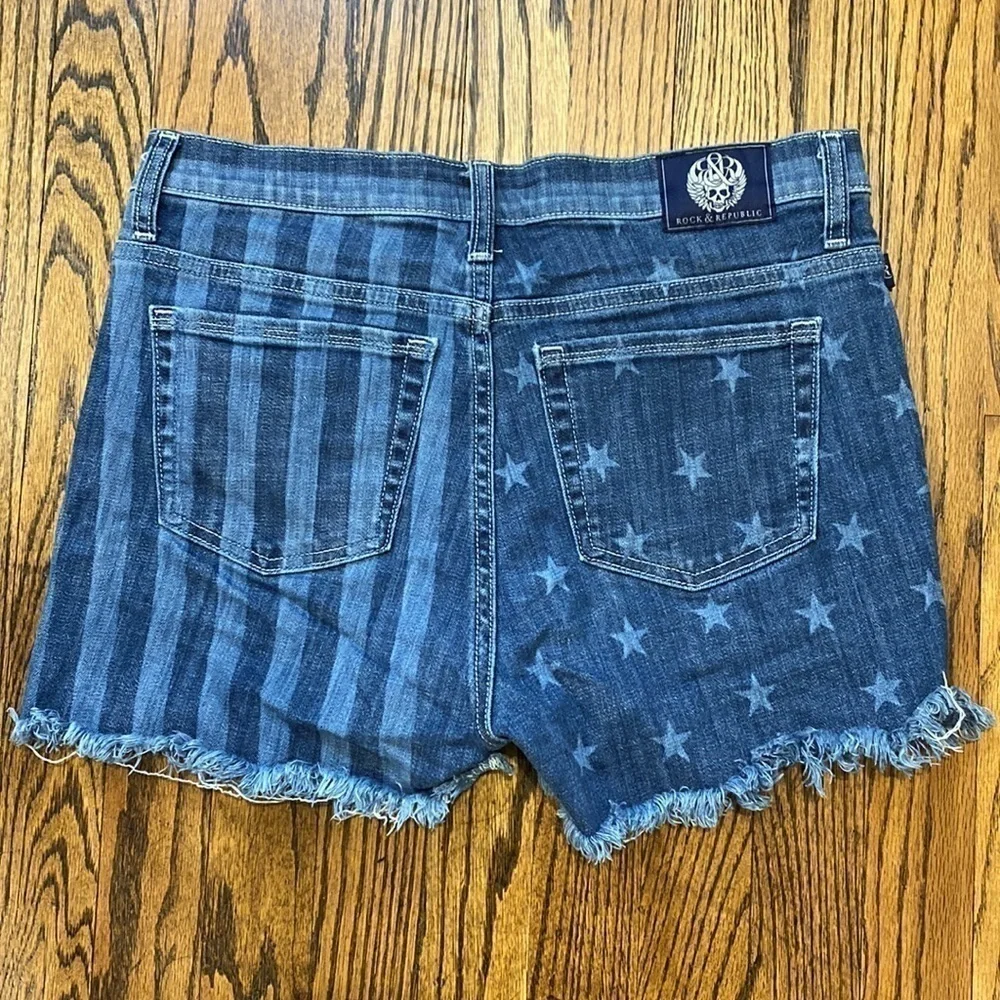 Rock & Republic Lolita Sexy Patriotic Cut Off Shorts